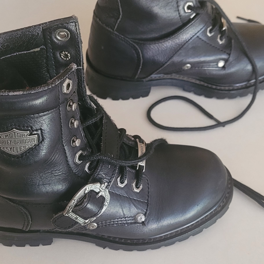 Harley Davidson motor cycle size 7 ankle  work 🙀 boots orginal biker Babe 81003